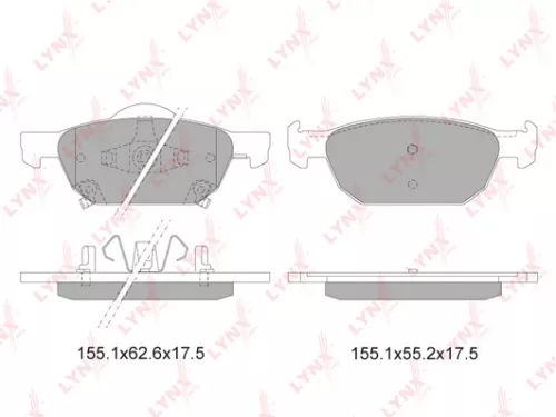 Disc brake pads, front