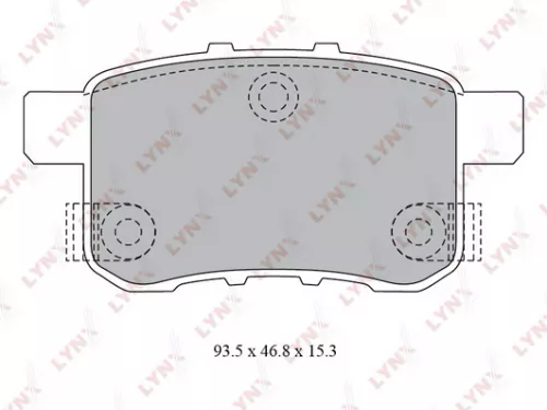 LYNXAUTO Disc brake pads, rear (BD-3431)