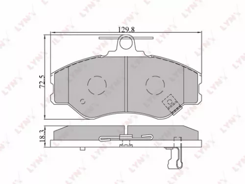 Disc brake pads, front