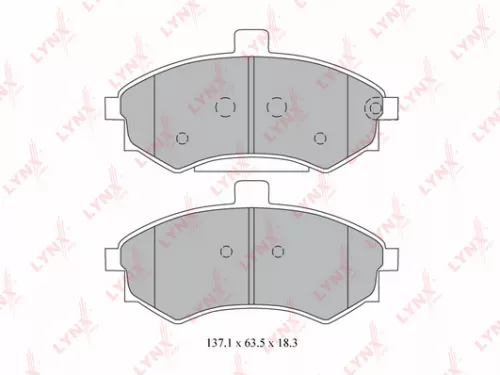 Disc brake pads, front