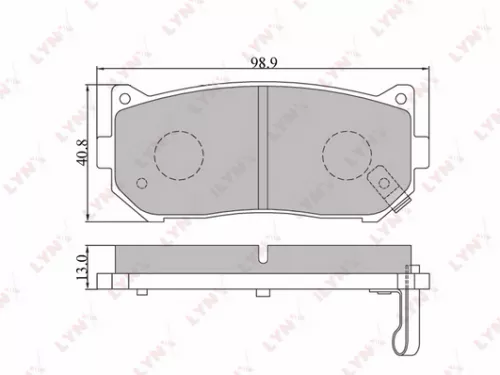 Disc brake pads, rear