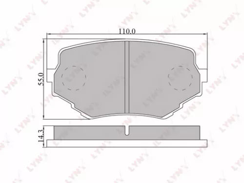 Disc brake pads, front