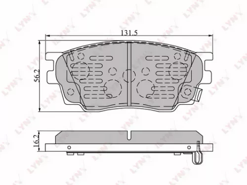 LYNXAUTO Disc brake pads, front (BD-5111)