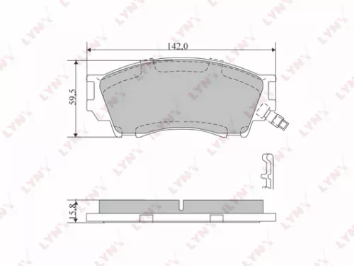 Disc brake pads, front