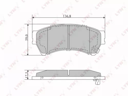 LYNXAUTO Disc brake pads, front (BD-5118)