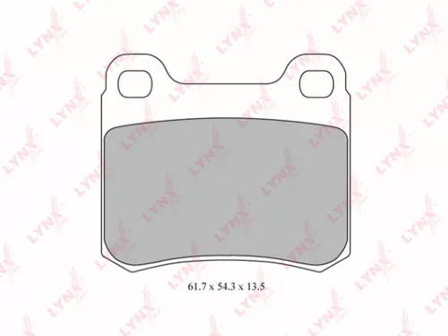 Disc brake pads, rear