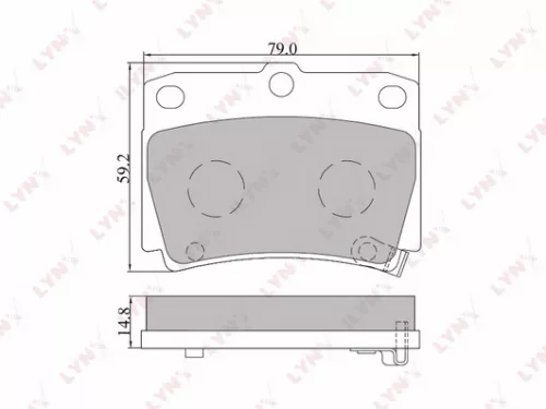 Disc brake pads, rear