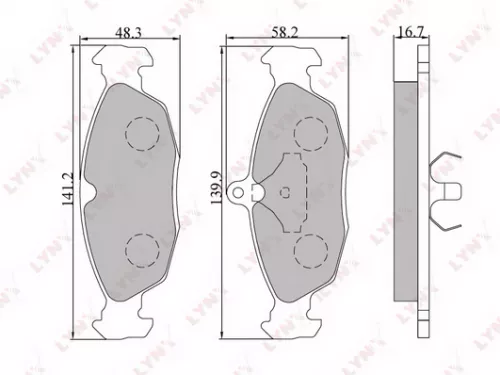 Disc brake pads, front