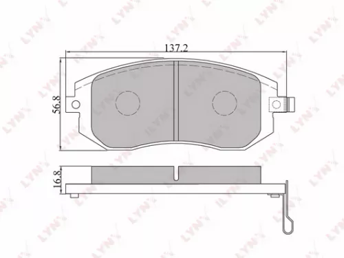 Disc brake pads, front