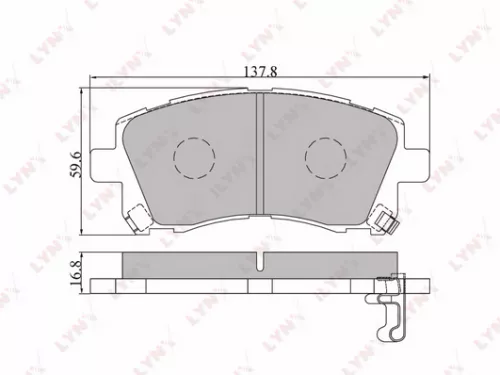 Disc brake pads, front