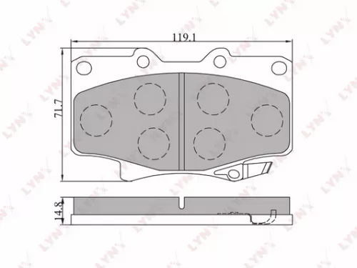 Disc brake pads, front