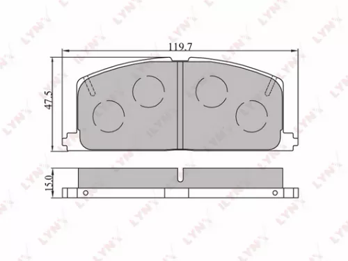 LYNXAUTO Disc brake pads, front (BD-7533)
