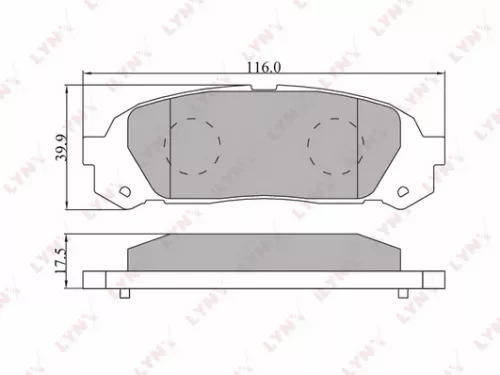 LYNXAUTO Disc brake pads, rear (BD-7535)