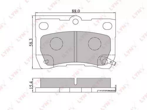 LYNXAUTO Disc brake pads, rear (BD-7544)