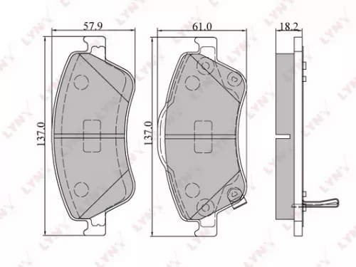 LYNXAUTO Disc brake pads, front (BD-7546)