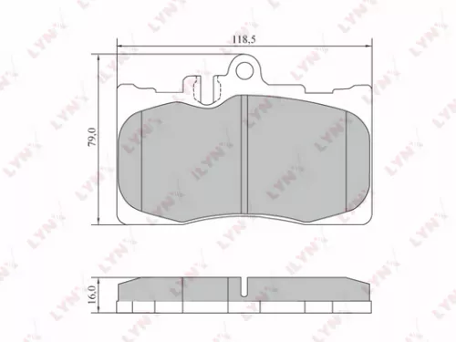 LYNXAUTO Disc brake pads, front (BD-7568)