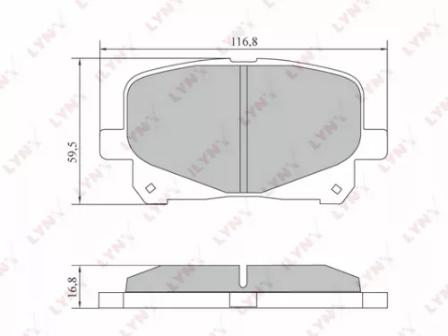 LYNXAUTO Disc brake pads, front (BD-7575)