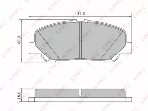 LYNXAUTO Disc brake pads, front (BD-7576)