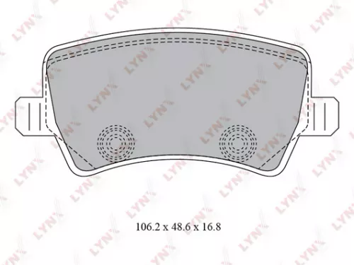Disc brake pads, rear