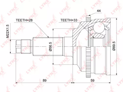 LYNXAUTO CV-Joint, outer (CO-3673A)
