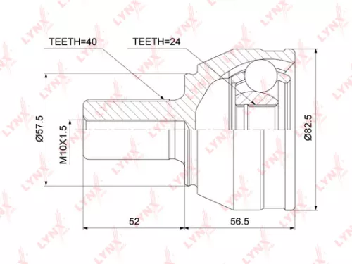 LYNXAUTO CV-Joint, outer (CO-3876)