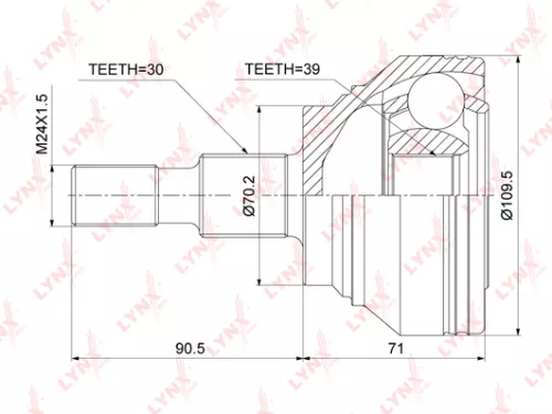 LYNXAUTO CV-Joint, outer (CO-3893)