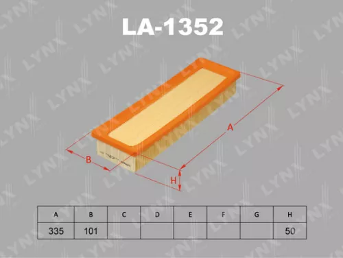 LYNXAUTO Air filter (LA-1352)
