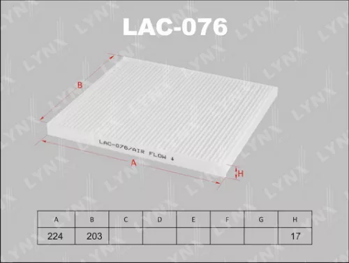 LYNXAUTO Cabin filter (LAC-076)