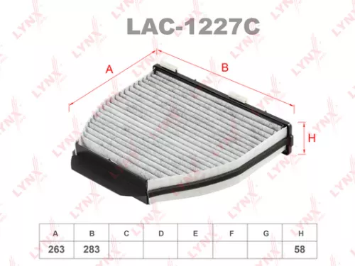 LYNXAUTO Cabin filter, carbon (LAC-1227C)