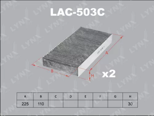 Cabin filter, carbon (x2)
