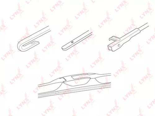 Hybrid wiper blade, 600mm