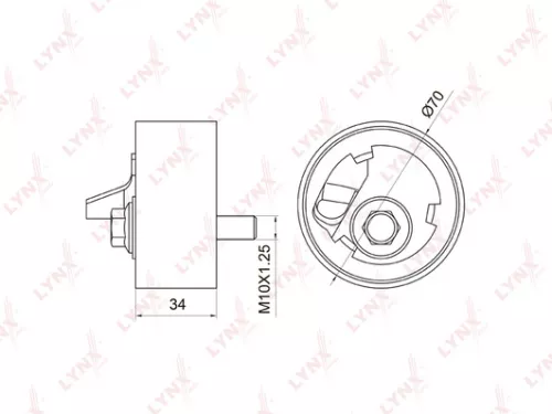 Tension pulley, timing belt