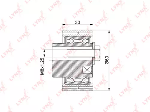 LYNXAUTO Tension pulley, timing belt (PB-1139)