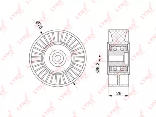 Tensioner Pulley, poly v-belt