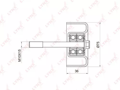 Deflection/Guide pulley, poly v-belt