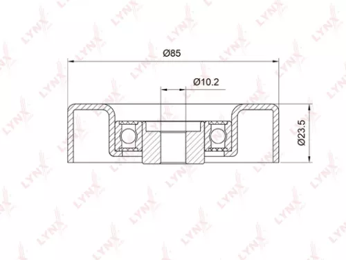 Deflection/Guide pulley, poly v-belt