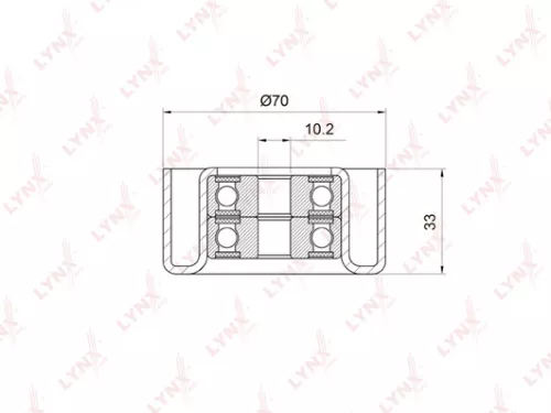 Deflection/Guide pulley, poly v-belt