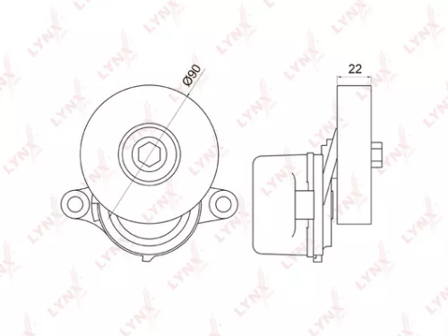 Belt tensioner, poly v-belt
