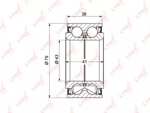 LYNXAUTO Wheel bearing, front (WB-1123)
