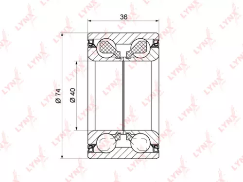 LYNXAUTO Wheel bearing, front (WB-1126)