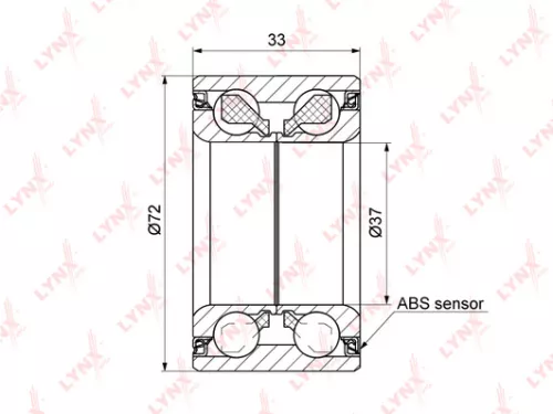 LYNXAUTO Wheel bearing, front (WB-1210)