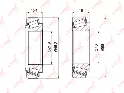 LYNXAUTO Wheel bearing, front (WB-1283)