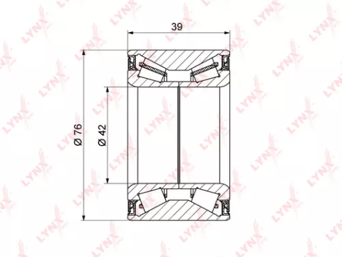 LYNXAUTO Wheel bearing, rear (WB-1340)