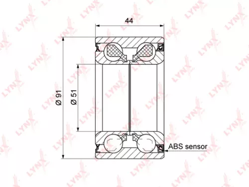 LYNXAUTO Wheel bearing, front (WB-1456)