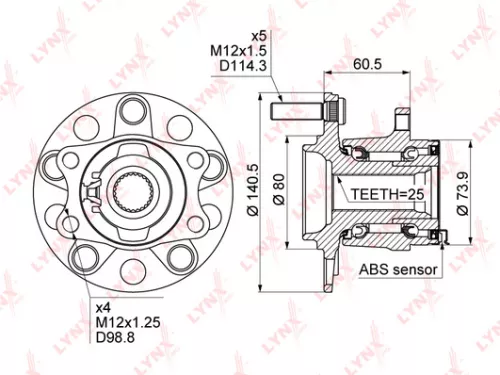 LYNXAUTO Wheel Hub (WH-1021)
